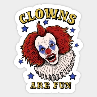 Clowns Are Fun Sticker